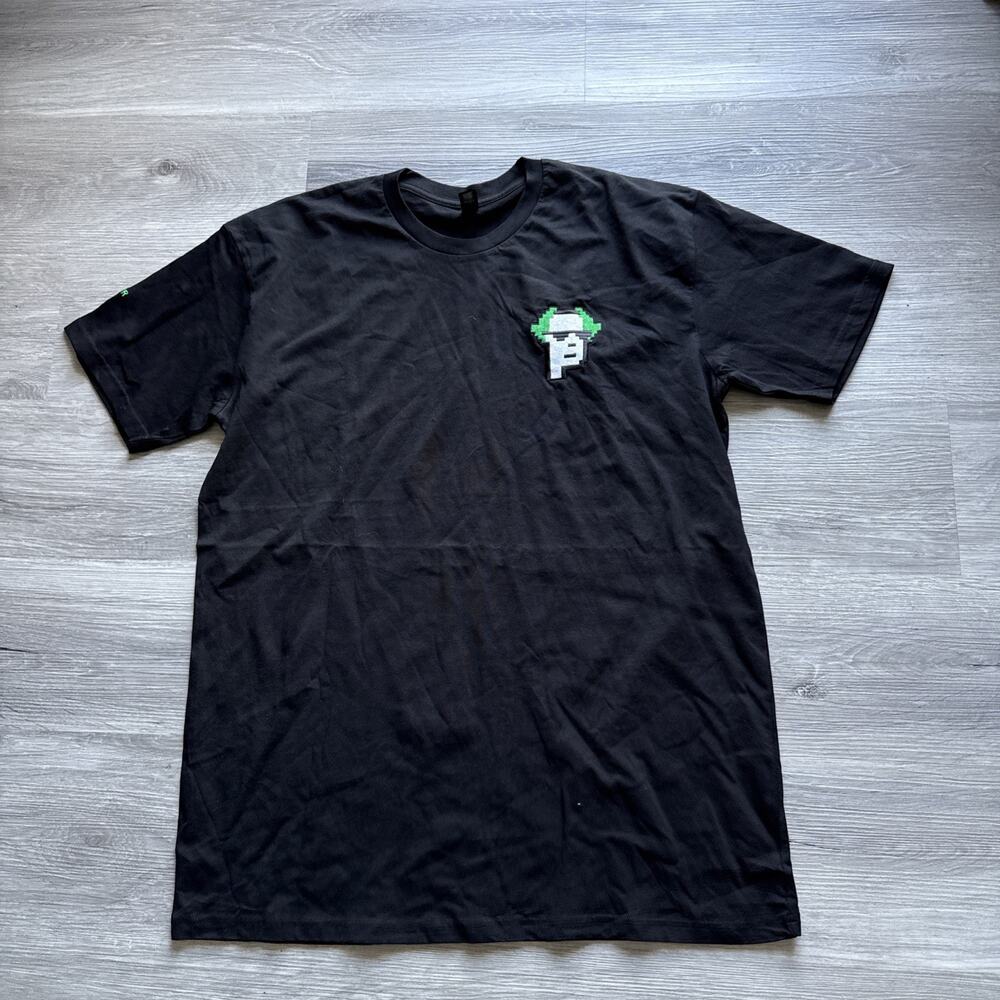 Unisex Cryptopunk $TIBBIR Embroidered Black T-Shirt Tee, XL, Black